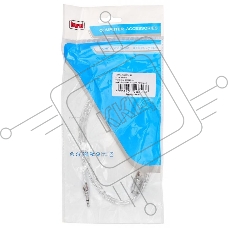 Кабель-удлинитель аудио Buro Jack/Plug 3.5mm (f) 1м. прозрачный
