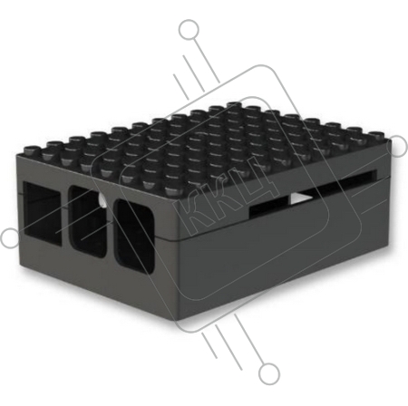 Корпус RA182 black для микрокомпьютера Raspberry Pi 3 ACD Black ABS Plastic Building Block case for Raspberry Pi 3