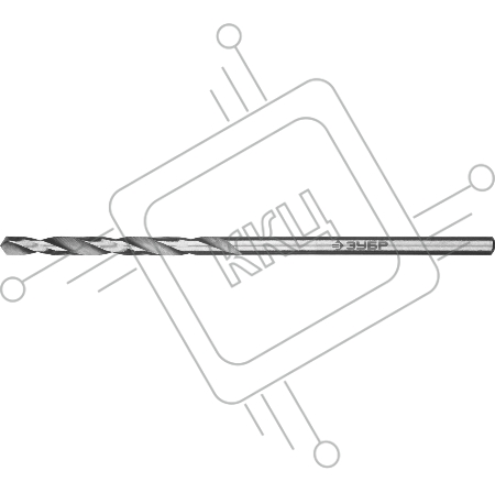 Сверло по металлу, ЗУБР ПРОФ-В 1.5х40мм, сталь Р6М5, класс В
