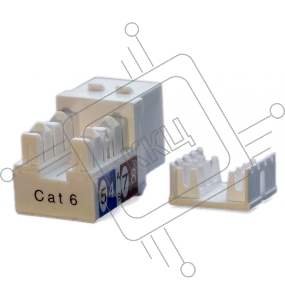 Вставка Keystone Jack Hyperline KJ9-8P8C-C6-90-WH RJ-45(8P8C), категория 6, белая