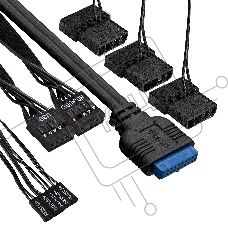 Компьютерный корпус Miditower ExeGate EVO-9205 (ATX, без БП, с окном, 1*USB+1*USB3.0, аудио, 3 вент. 12см с RGB подсветкой)