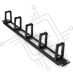 Кабельный органайзер ExeGate CM19-1U-5R (горизонтальный 19