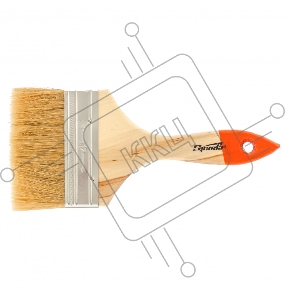 Кисть плоская 100 мм, натуральная щетина, деревянная ручка, для масляных краскок, лаков, SPARTA, 824455