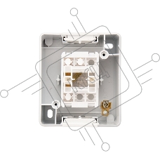 Переключатель проходной INDUSTRIAL IP54, о/у, белый KRANZ