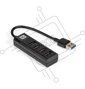 USB-Хаб (концентратор) 4-в-1 ExeGate DUB-3213 (кабель-адаптер USB2.0 --> 3xUSB2.0, 1xUSB3.0, Plug&Play, черный)