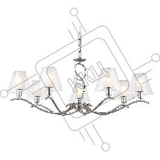 Люстра Ambrella light LH57083/7 SN/FR никель/белый матовый E14/7 max 40W D840*790