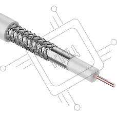 Кабель коаксиальный CAVEL DG-113, Cu/Al/CuSn, 75%, 75 Ом, бухта 100 м, белый