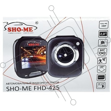 Видеорегистратор Sho-Me FHD-425 черный 1080x1920 1080p 140гр. GC2023