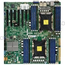 Материнская плата Supermicro MBD-X11DPH-T-B, 2xLGA 3647, Intel C622, 16xDDR4, 2xRJ45 10Gbase-T, 10xSATA3 (6Gbps) RAID 0,1,5,10, 7xUSB 3.0, 1xVGA, 1xCOM, 3xPCI-E 3.0 x16 + 4xPCI-E 3.0 x8, E-ATX, Bulk