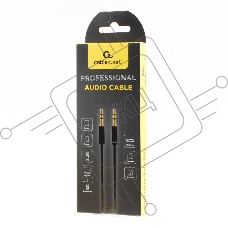 Кабель аудио Cablexpert CCAB-02-35MM-1MB, 3.5 джек (M)/3.5 джек (M), черный, 1м, блистер