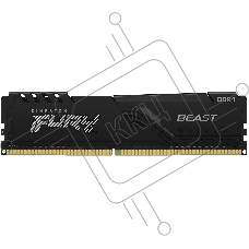 Оперативная память Kingston Fury Beast, DDR4, 16GB (1x16GB), 3200MHz, CL16, с радиатором, чёрный