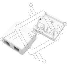 Корпус настенной розетки Hyperline SBB3-2-WH для установки 2-х вставок типа Keystone Jack, белый