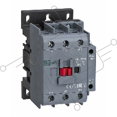 Контактор 50А 220В/230В АС3 АС4 1НО+1НЗ КМ-102 DEKraft