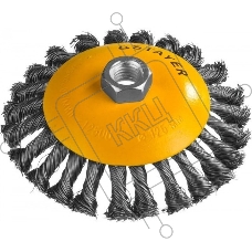 Кордщетка STAYER PROFESSIONAL 35135-125  коническая М14 плетёная 0.5мм d125мм