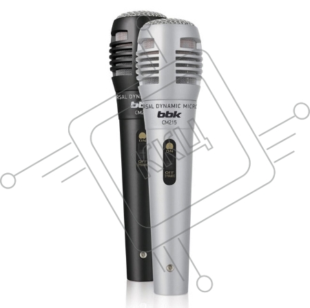 Микрофон проводной BBK CM215 2.5м черный/серебристый