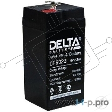Батарея Delta DT 6023(2,3 А\ч, 6В) свинцово- кислотный аккумулятор