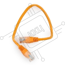 Патч-корд UTP Cablexpert кат.5e, 0.25м, литой, многожильный (оранжевый)