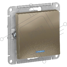 Механизм выключателя 1-кл. ATLAS DESIGN с подсветкой (сх.1а) 10АХ шампань SchE ATN000513