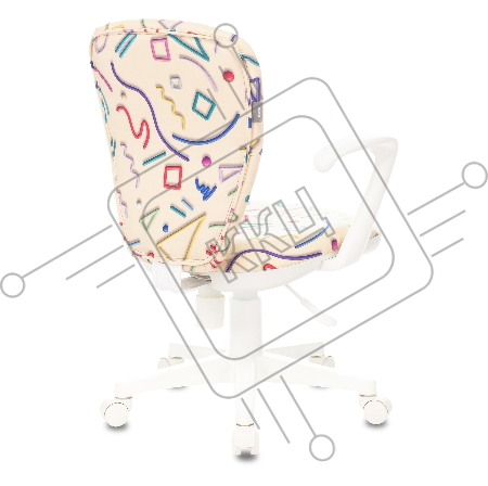 Кресло детское Бюрократ KD-W10AXSN песочный Sticks 02 крестовина пластик пластик белый