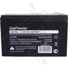 Аккумулятор свинцово-кислотный GoPower LA-1290 12V 9Ah (1/5)