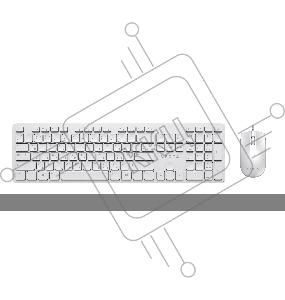 Комплект клавиатура+мышь NERPA, проводной, 104 кл, 1000DPI, 1.8м, белый