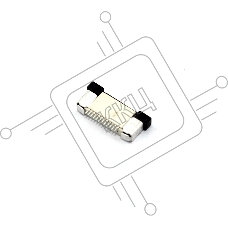 Разъем FPC  Half Coverage Bottom Contact 0.5K-BX-12PWB 12 pin высота 2мм шаг 0,5мм