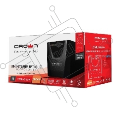 Источник бесперебойного питания Crown CMU-650X (600ВА/300 Вт; Off-Line; 1хEuro+1хIEC-320 резервным питанием и фильтрацией; 12V/7AH х 1; пластик)
