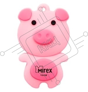 Флеш Диск 16GB Mirex Pig, USB 2.0, Розовый