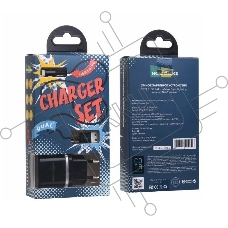 Сетевое зарядное устройство СЗУ 2USB 2.4A для Lightning 8-pin More choice NC22i (Black)