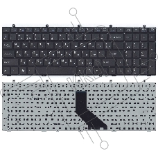 Клавиатура для ноутбука DNS 0170720 Clevo W350 w370 черная (плоский ENTER)