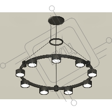 Светильник Ambrella light XR92051800/9 SBK/PBK черный песок/черный полированный GX53 (A9205, C9242, N8113)