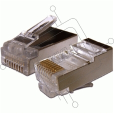 Коннектор Lanmaster RJ45 STP 8P8C, универсальный, cat.6A, 100 шт.