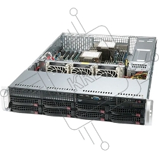 Серверная платформа Supermicro SYS-620P-TR 2U noCPU(2)3rd GenScalable/TDP 270W/no DIMM(18)/ SATARAID HDD(8)LFF/2x1GbE/1200W