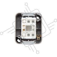 Выключатель одноклавишный Mini OG IP54, о/у, серый KRANZ