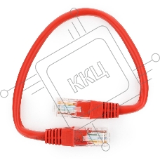 Патч-корд UTP Cablexpert кат.5e, 0.25м, литой, многожильный (красный)