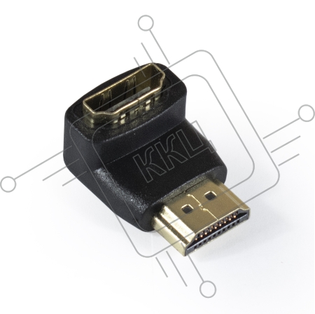 Переходник Exegate EX284919RUS  HDMI-HDMI ExeGate EX-HDMI90-FML (19M/19F, угловой, позолоченные контакты)