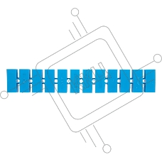 Клеммная винтовая колодка KВ-35 10-35, ток 80 A, полиэтилен синий REXANT (10 шт./уп.)