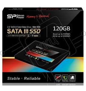 SSD накопитель Silicon Power SATA III 120Gb SP120GBSS3S55S25 Slim S55 2.5