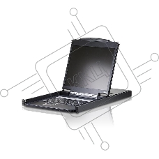 Переключатель/switch, KVM, 1 user консоль LCD/ЖК 19 =16 cpu/портов/port PS2/USB+VGA, с KVM-шнурами PS2 1х1.8м.;USB 1x1.8м., 1280x1024, 1U 19, исп.спец.шнуры, OSD, каскад 256, лат./рус.клав 16P  LCD KVMP SWITCH 19INCH