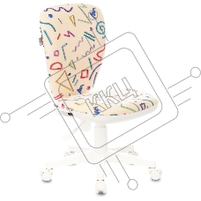 Кресло детское Бюрократ KD-W10 песочный Sticks 02 крестовина пластик пластик белый