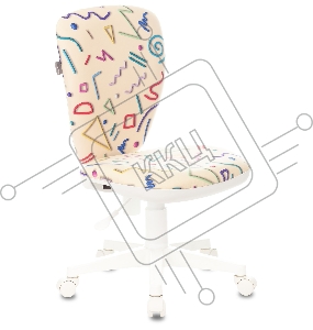 Кресло детское Бюрократ KD-W10 песочный Sticks 02 крестовина пластик пластик белый