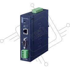 Конвертер PLANET ICS-2100T IP30 Industrial 1-Port RS232/RS422/RS485 Serial Device Server (1 x 10/100BASE-TX, -40~75 degrees C, dual 9~48V DC, Web, Telnet and SNMP management )