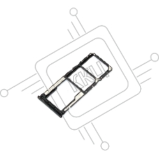Лоток для SIM-карты Xiaomi Redmi Note 8 серый