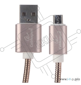 Кабель USB 2.0 Cablexpert CC-G-mUSB02Cu-1M, AM/microB, серия Gold, длина 1м, золото, блистер