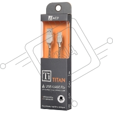 Кабель USB ACD-Titan Type-C ~ USB-A Нейлон, 1м, желто-черный (ACD-U927-C2Y)