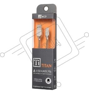 USB кабель ACD-Titan Type-C ~ USB-A Нейлон, 1м, желто-черный (ACD-U927-C2Y)