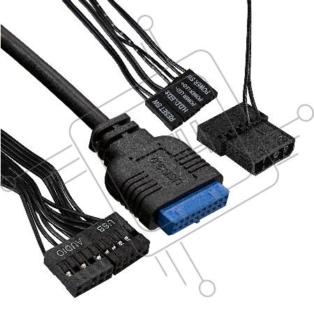 Корпус Minitower ExeGate mEVO-7807 (mATX, без БП, 1*USB+1*USB3.0, черный 1x12см с RGB подсветкой)
