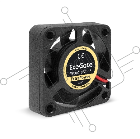 Вентилятор 5В DC ExeGate ExtraPower EP04010S2P-5 (40x40x10 мм, Sleeve bearing (подшипник скольжения), 2pin, 7500RPM, 35dBA)