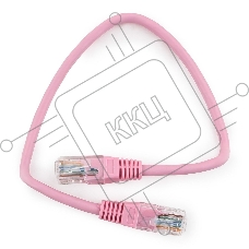 Патч-корд UTP Cablexpert кат.5e, 0.25м, литой, многожильный (розовый)
