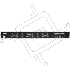Переключатель-KVM 8-портовый, VGA/SVGA/DVI+KBD+MOUSE, 1) 8 компьютеров/блоков/портов/port USB, без шнуров, (19